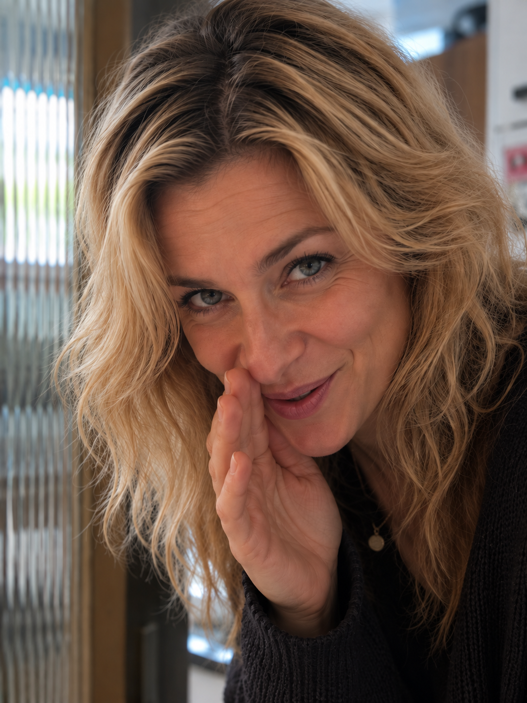 KI-Bild: Alina flüstert etwas