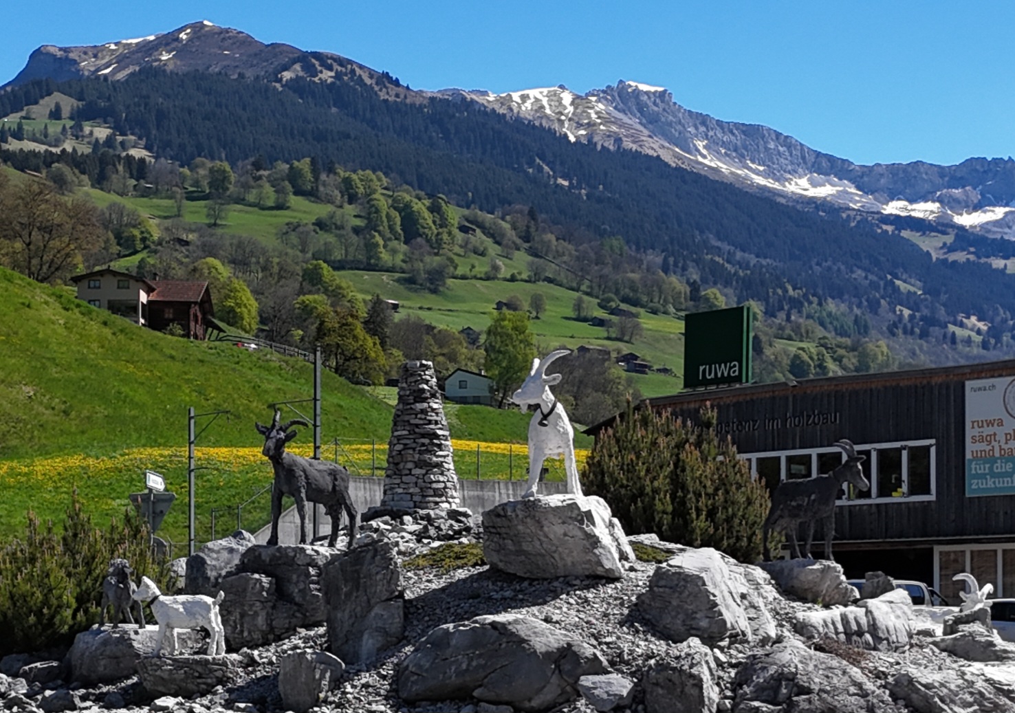 Küblis im Prättigau aus der Luft